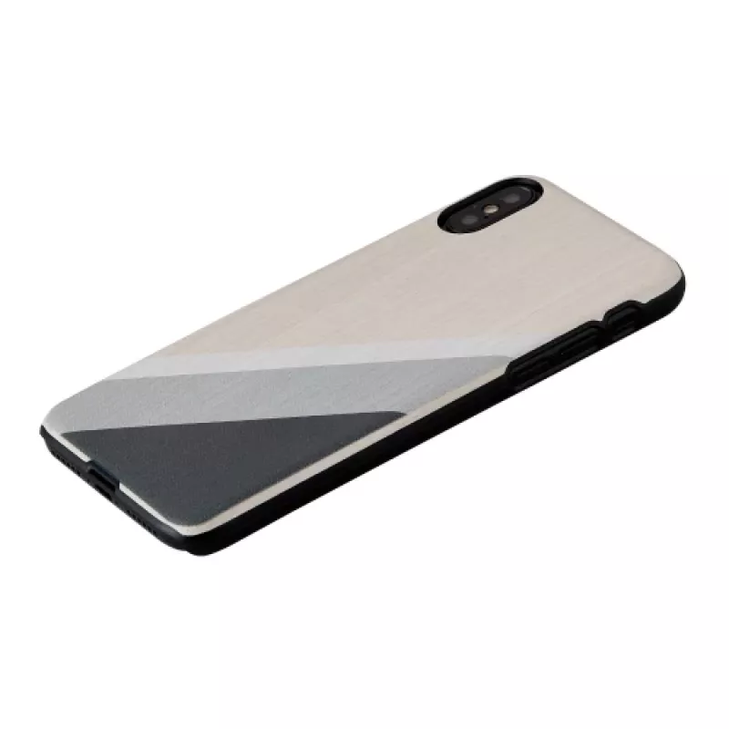 Smartphone-Hülle man and wood für iPhone X/XS — grau Anzug, schwarz