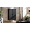 Aufbewahrungsschrank Cama Meble PALAZZO BIS 100x39x166 mattschwarz, bodenstehend an der Wand