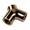 Adapter Y-Splitter 3x G1/4 Zoll Innengewinde für Wasserkühlung, BitsPower BP-YBU-TB, Gold-Finish