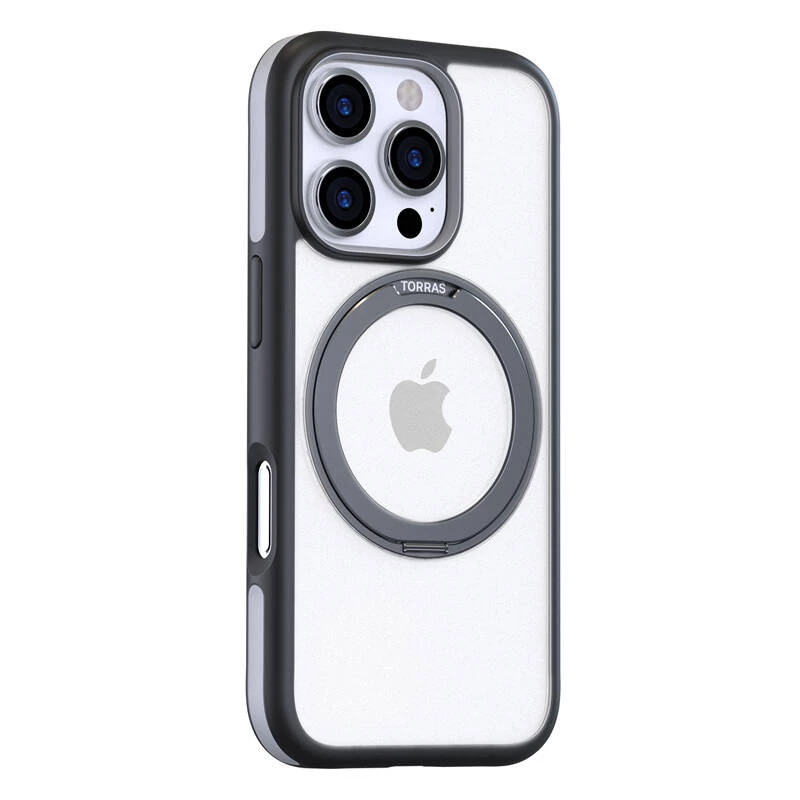 Schutzhülle Torras Ostand R Fusion für iPhone 16 Pro Max – Schwarz