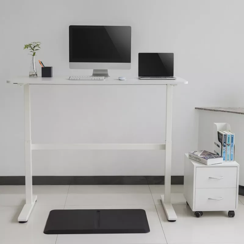 Manuell höhenverstellbarer Schreibtisch Ergo Office, max. 40 kg, max. Höhe 117 cm, mit Tischplatte für Arbeiten im Stehen und Sitzen, ER-401 W