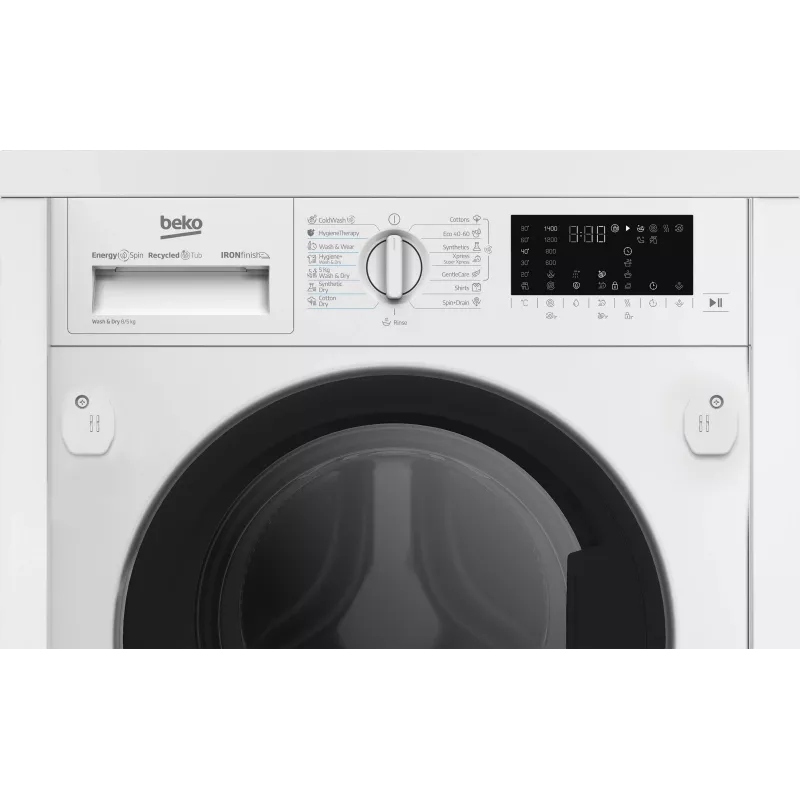 Waschtrockner BEKO B5DBT68547W integrierbar, 8 kg Waschen / 5 kg Trocknen, 1400 U/min