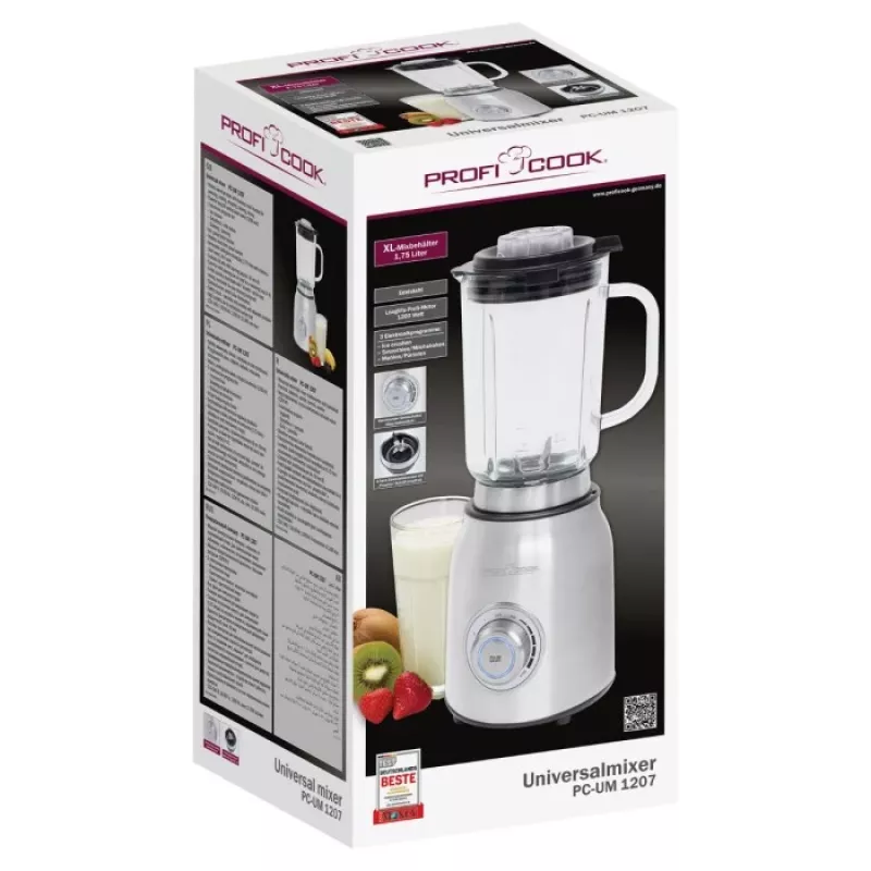 ProfiCook PC-UM 1207 Standmixer, 1200 W, Edelstahl