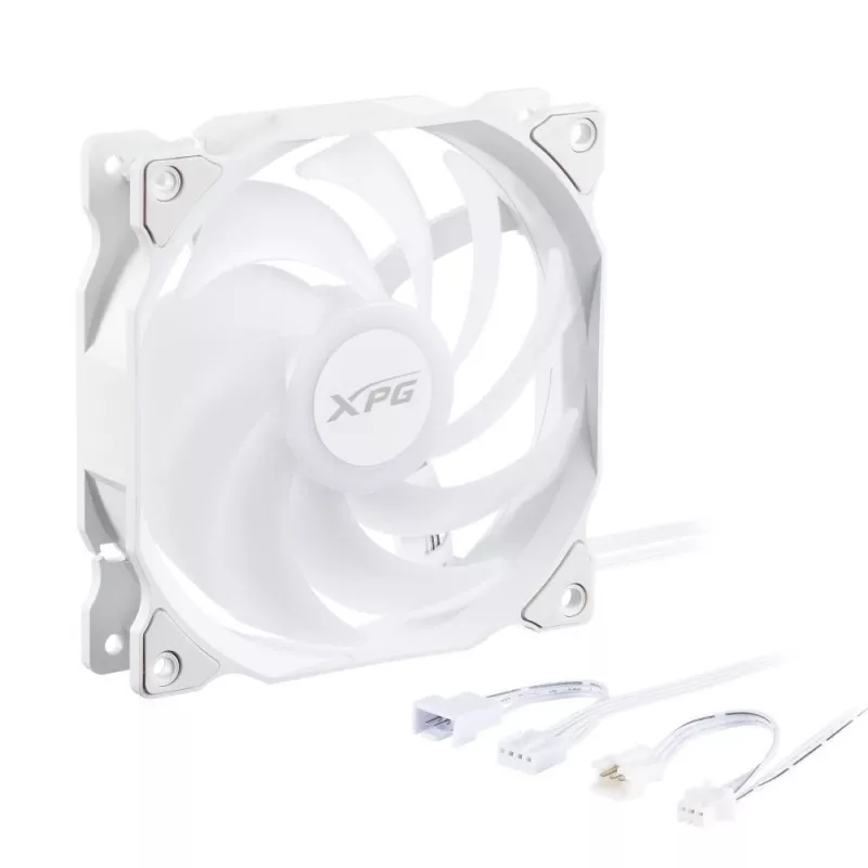 XPG VENTO 120 ARGB PWM (3er-Pack) Weiß, Lüfter, 12 cm, 300 U/min, 1850 U/min, Weiß
