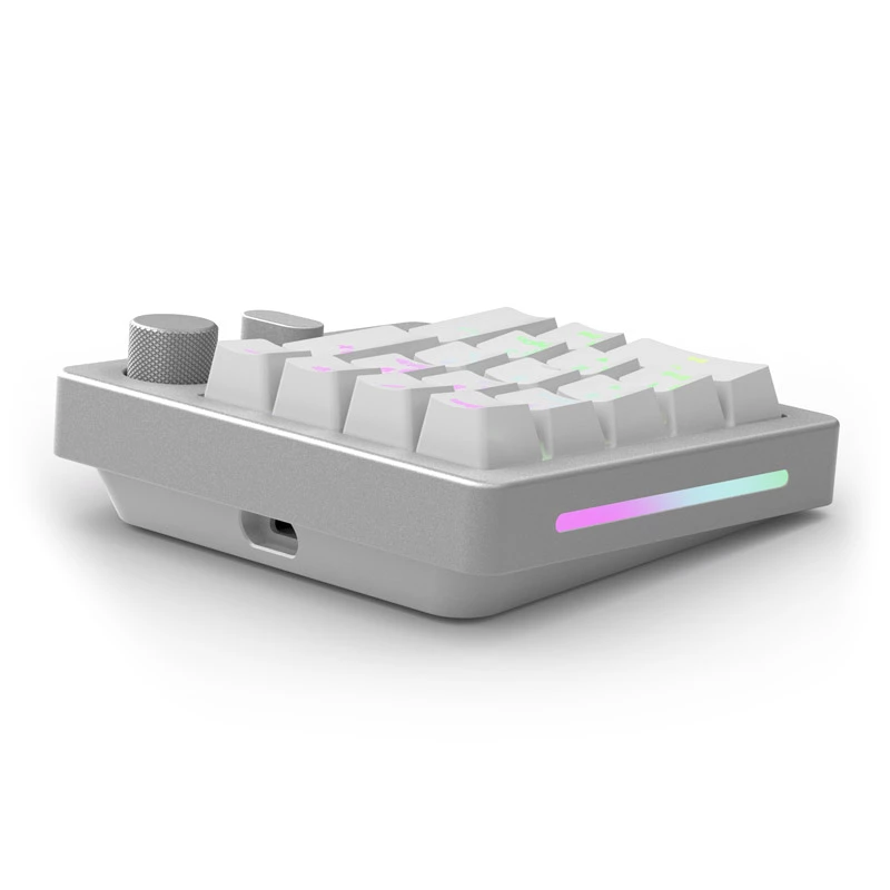 Glorious GMMK Wireless Numpad - Fox Switches, grau/weiß (GLO-GMMK-NP-FOX-W)