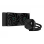 DeepCool LS520S Zero Dark AIO-Wasserkühlung für CPU, 240 mm, 2x 120-mm-PWM-Lüfter, AM4/AM5/LGA2066, Schwarz