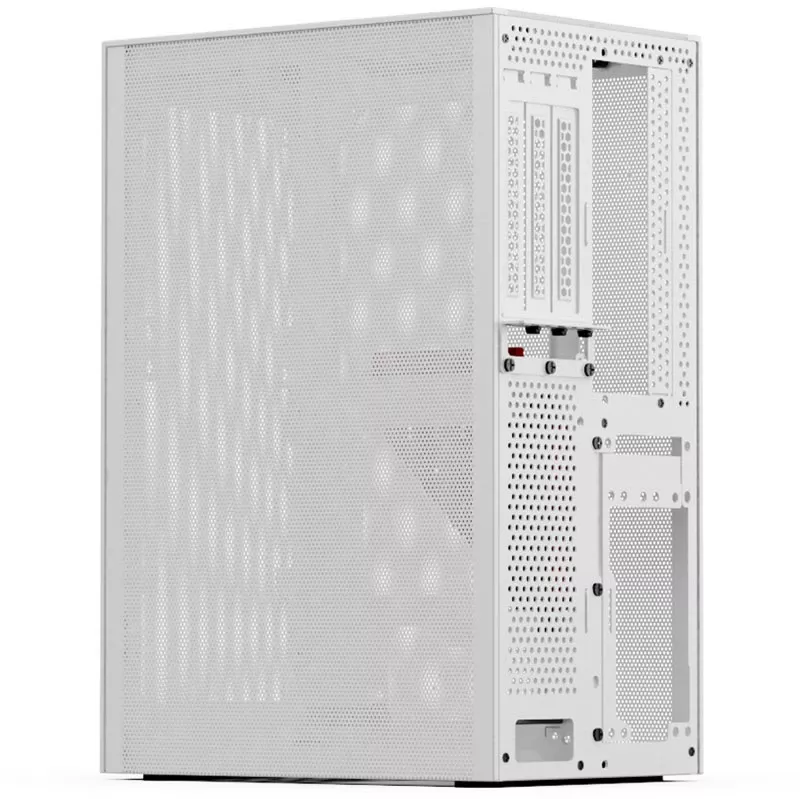 SSUPD Meshlicious Full Mesh PCIE 4.0 Edition Mini-ITX Gehäuse - Weiß