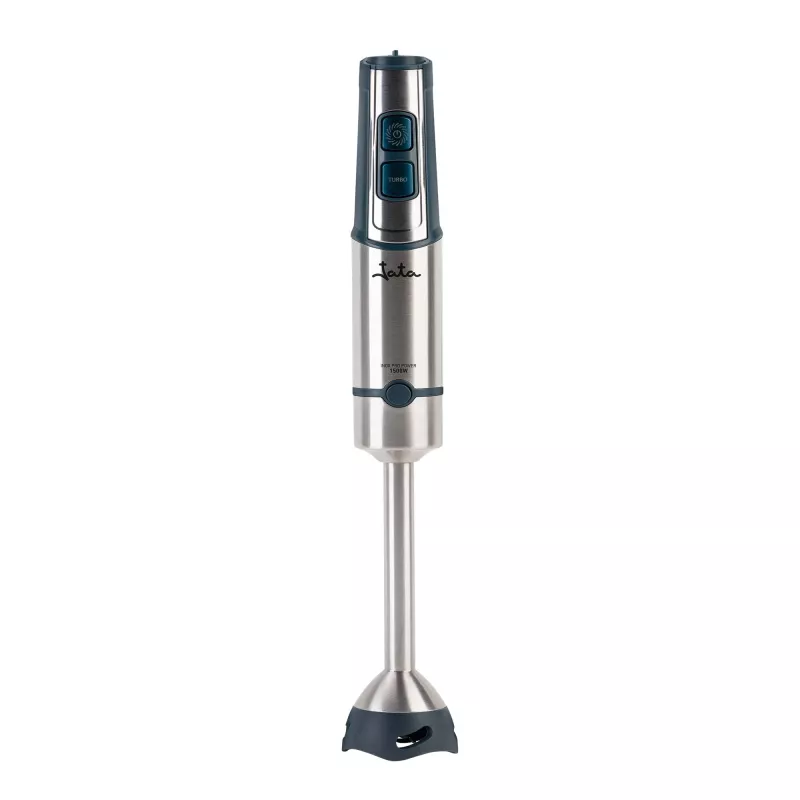 Jata JEBT1854 Stabmixer, 1500 W, 14500 U/min, Edelstahlmesser, Turbo, Edelstahl / Grau