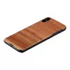 Handyhülle man and wood für iPhone X/XS — cappuccino schwarz Schutzcover