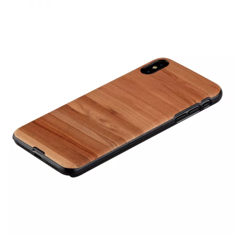 Handyhülle man and wood für iPhone X/XS — cappuccino schwarz Schutzcover