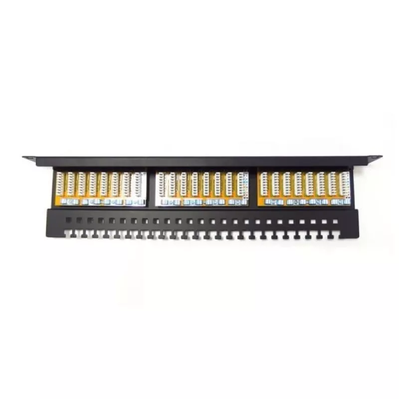 Digitus Professional DN-91624U 19-Zoll-Patchpanel, 24x RJ45, Cat 6, ungeschirmt, LSA, 1 HE, Schwarz