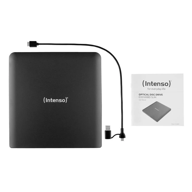 Intenso EOD 500BD Slim externer Blu-ray-Brenner, USB 3.2 Gen 1, Schwarz