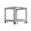 Rack 19 9U 600x600-1100 verstellbar grau