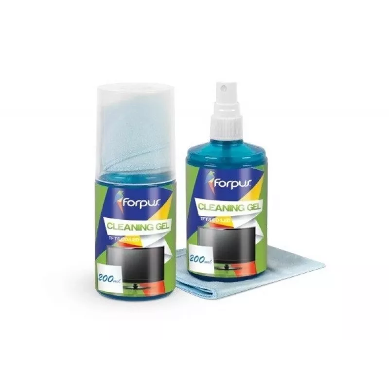 Bildschirmreinigungsset Forpus (Flüssigkeit 200ml, Tuch)