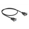 DeLOCK 87819 Serielles Kabel RS-232, D-Sub 9 Stecker auf Buchse, 0,5 m, Schwarz
