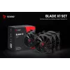 SAVIO BLADE X1 Lüfter-Set, 3 x 120 mm, 4-Pin-PWM, Schwarz
