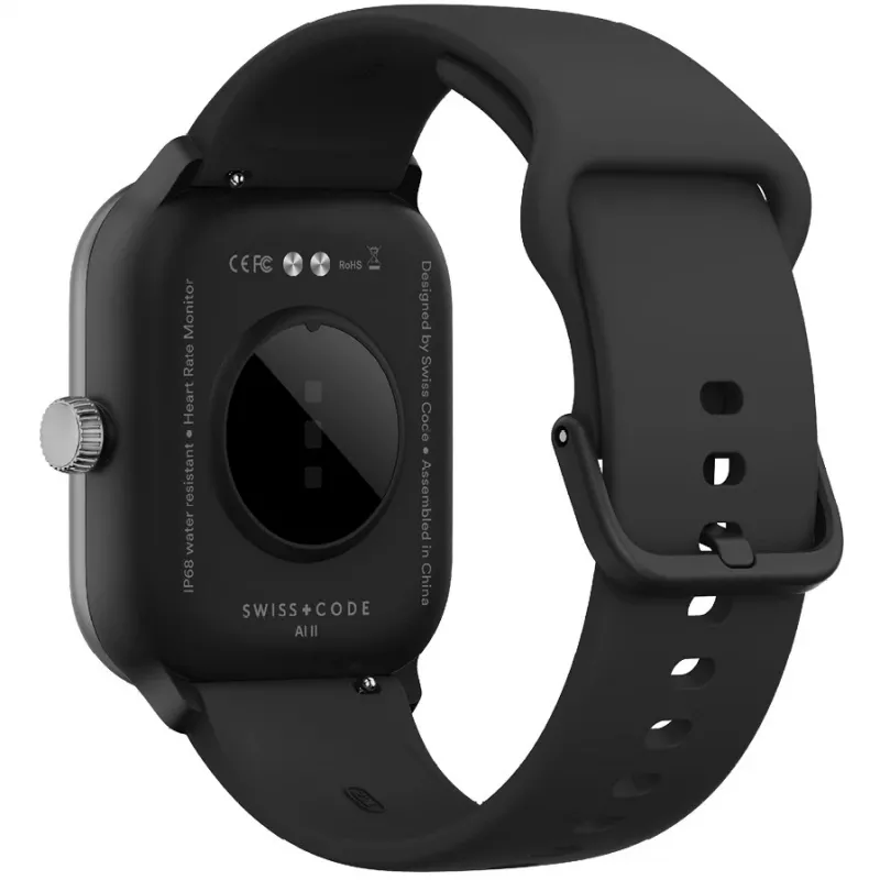 Beafon SmartWatch 201 (201_EU001BS) Smartwatch, eckig, Schwarz-Silber