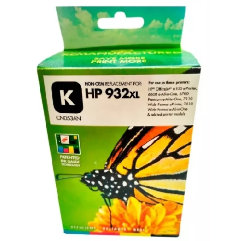 Kompatible Static-Control HP 932XL CN053AE Tintenpatrone, Schwarz