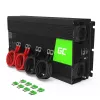Auto-Wechselrichter Green Cell INV21 6000 W, 24V DC-AC, 230V Ausgang, 2x USB PD, aktive Kühlung, abnehmbare DC-Steckverbinder, schwarz