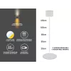 Beper P201UTP305 aufladbare höhenverstellbare LED-Lampe, stehend und wandmontierbar, 2,3 W, dimmbar, weiß