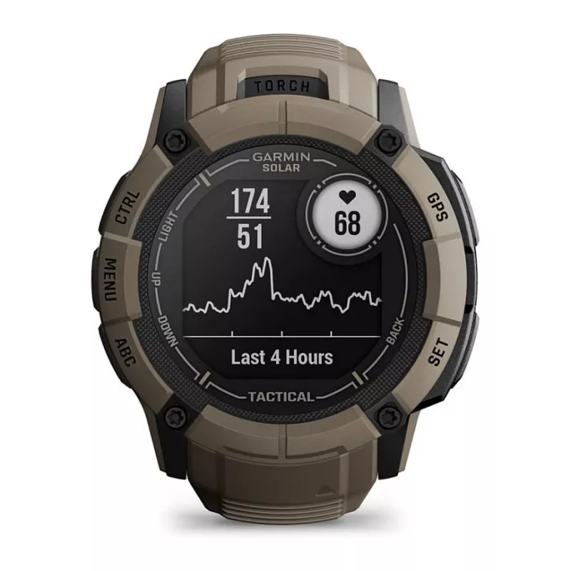 Garmin Instinct 2X Solar Tactical Edition 2,79 cm (1,1) MIP 50 mm Digital 176 x 176 Pixel Touchscreen Grün GPS (Satellit)