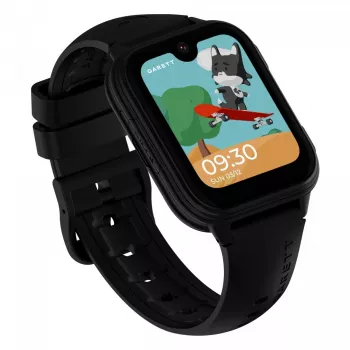 Smartwatch Garett Kids Vibe Ai 4G schwarz — Kinder-Smartwatch mit 4G, GPS-Tracking, wasserdicht