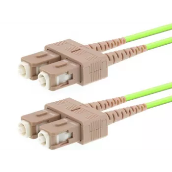 Lichtwellenleiterkabel LOGON AL5SCSC25I/5I OM5 25 m SC–SC 50 µm Vollduplex (lichtgrün)