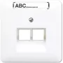 Jung CD 569-2 NAUA WW Abdeckung für zwei IAE/UAE-Dosen, weiß