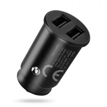 everActive CC-25C Kfz-Ladegerät, 2x USB 12 W, mit USB-C-Kabel