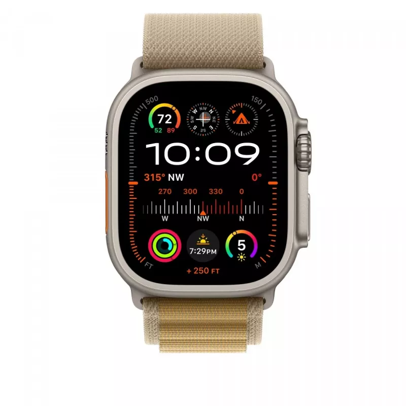 Band Apple 49mm Tan Alpine Loop Large Natural Titanium Finish