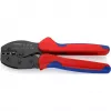 Knipex 97 52 36 PreciForce Crimpzange 220 mm, 0,5–6,0 mm², 3 Crimpnester, Rot/Blau