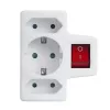 Maclean MCE215 Mehrfachstecker-Adapter, 1x16 A + 2x2,5 A Schuko