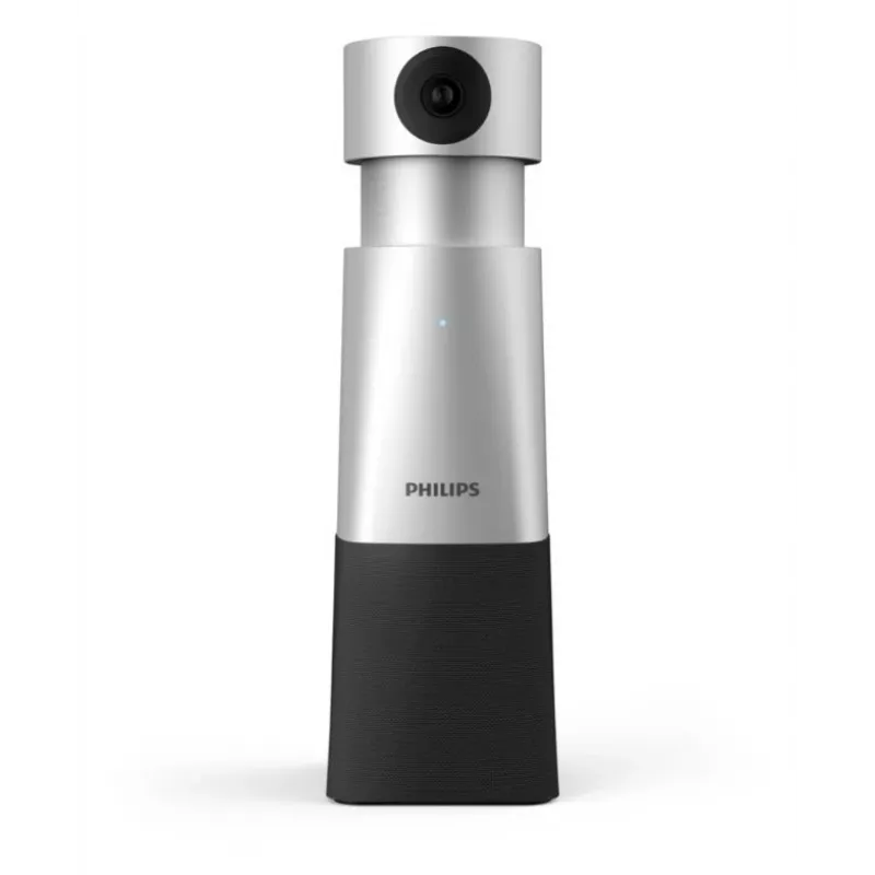 Philips PSE0550 SmartMeeting tragbare 4K-Videokonferenzkamera mit integriertem Mikrofon, 30 fps, USB, Schwarz/Silber