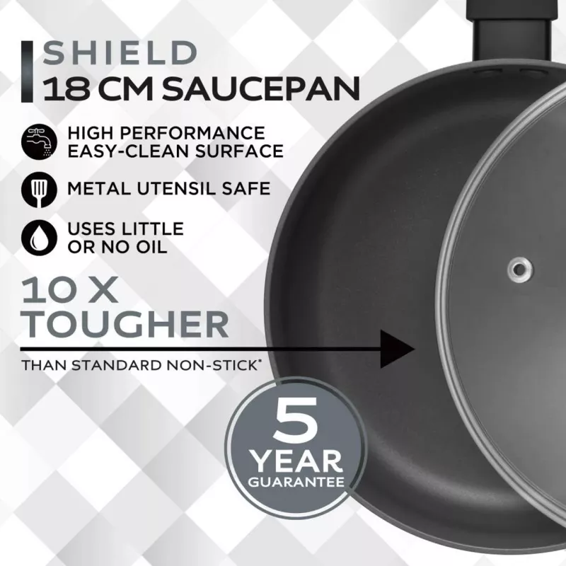 Russell Hobbs RH028401EU7 Shield Stielkasserolle, 18 cm
