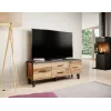 Cama Meble LOTTA 140 cm TV-Board, Wotan-Eiche + mattschwarz