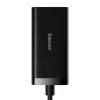 Baseus GaN3 Pro CCGP000101 Tischladegerät 100 W, 2x USB-C + 2x USB-A, PD 3.0, QC 4.0+, 1,5 m Kabel, Schwarz