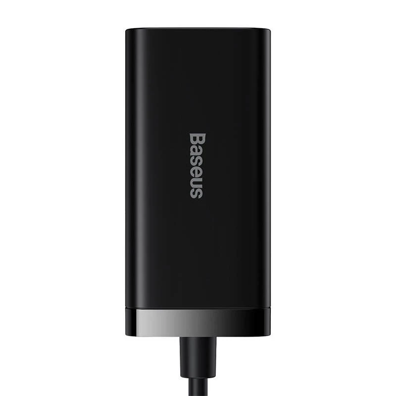 Baseus GaN3 Pro CCGP000101 Tischladegerät 100 W, 2x USB-C + 2x USB-A, PD 3.0, QC 4.0+, 1,5 m Kabel, Schwarz