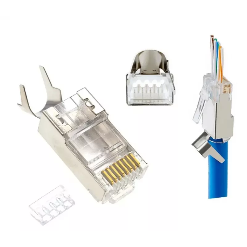 RJ45-Steckverbinder GEMBIRD CAT7 8P8C vergoldet 15µm FTP/SFTP 50er-Pack