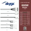 Akyga Basic AK-B1-600 ATX-Netzteil 600 W, 120-mm-Lüfter, passive PFC, Grau