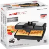 Clatronic WA 3606 Waffeleisen 2 Waffeln Schwarz,Edelstahl 800 W