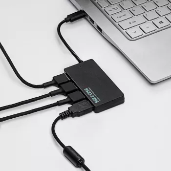 Akyga AK-AD-52 Aktiver USB-C-Hub, USB-C (M) auf 4x USB-A (F), USB 3.1, 20 cm