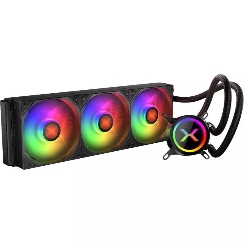 KRUX HydroX 360 ARGB AiO-Wasserkühlung, 360 mm, Schwarz