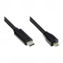 Good Connections USB2.0-Kabel Micro B-C schwarz 0,5m