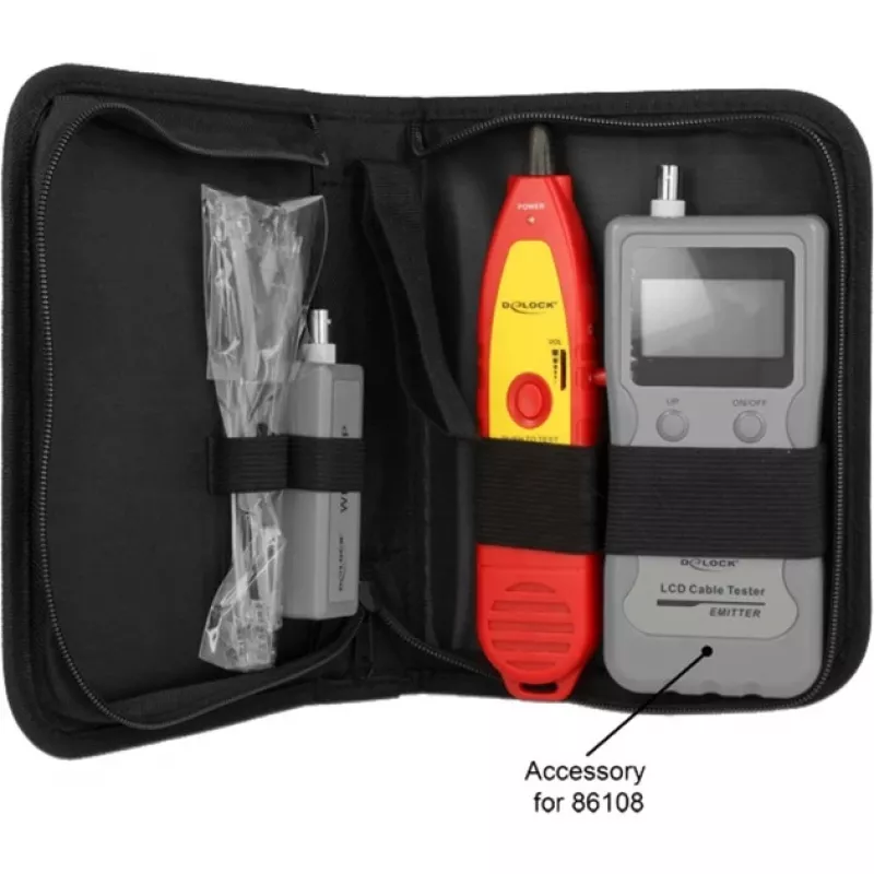 Delock 86109 Kabelfinder für Kabeltester 86108, Rot/Gelb
