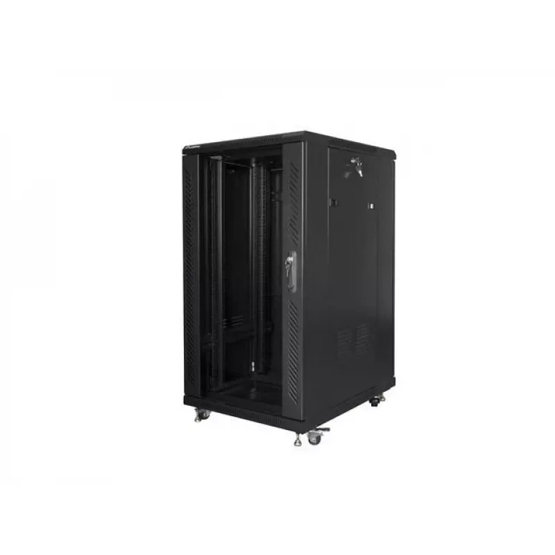Lanberg FF01-6822-12B Rack-Schrank 22U freistehend Schwarz