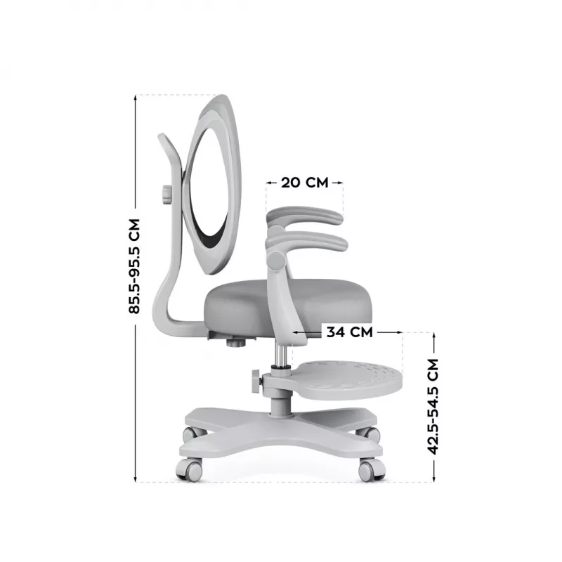 Bürodrehstuhl mark adler Junior 4.6 Grau — kompakter ergonomischer Arbeitsstuhl