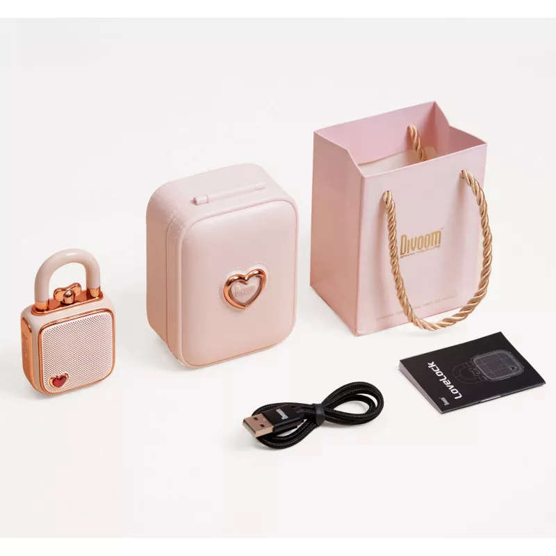 Tragbarer Mono-Lautsprecher Divoom LoveLock Pink