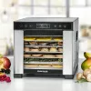 Rommelsbacher DA 650 Dörrautomat 600 W, 7 Etagen, 35–75 °C, Timer 99 h, Edelstahl/Schwarz