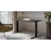 Schreibtisch cama meble MOON LONG mit elektrischer Höhenverstellung 150x80 cm, rechteckige Spanplatten-Tischplatte, 72–120 cm Höhe, schwarz/anthrazit