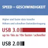 Hama 123900 USB-3.0-Kartenleser SD/microSD, Aluminium, schwarz/silber